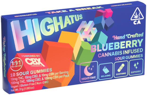 Highatus Blueberry Gummies 100mg
